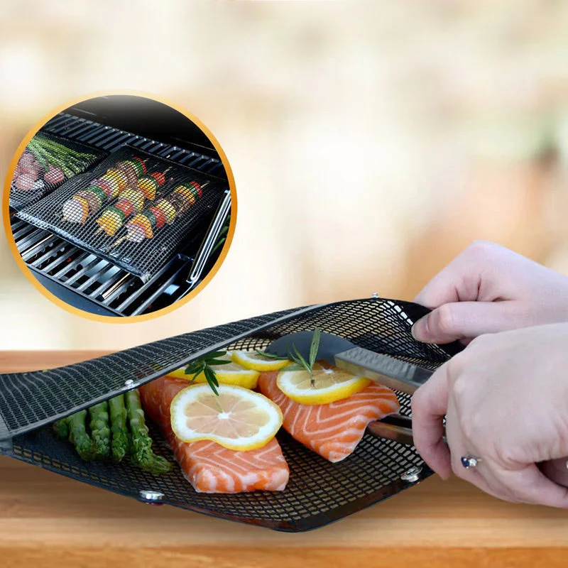 BBQ essential -Reusable Non-Stick BBQ Mesh Grilling Bags