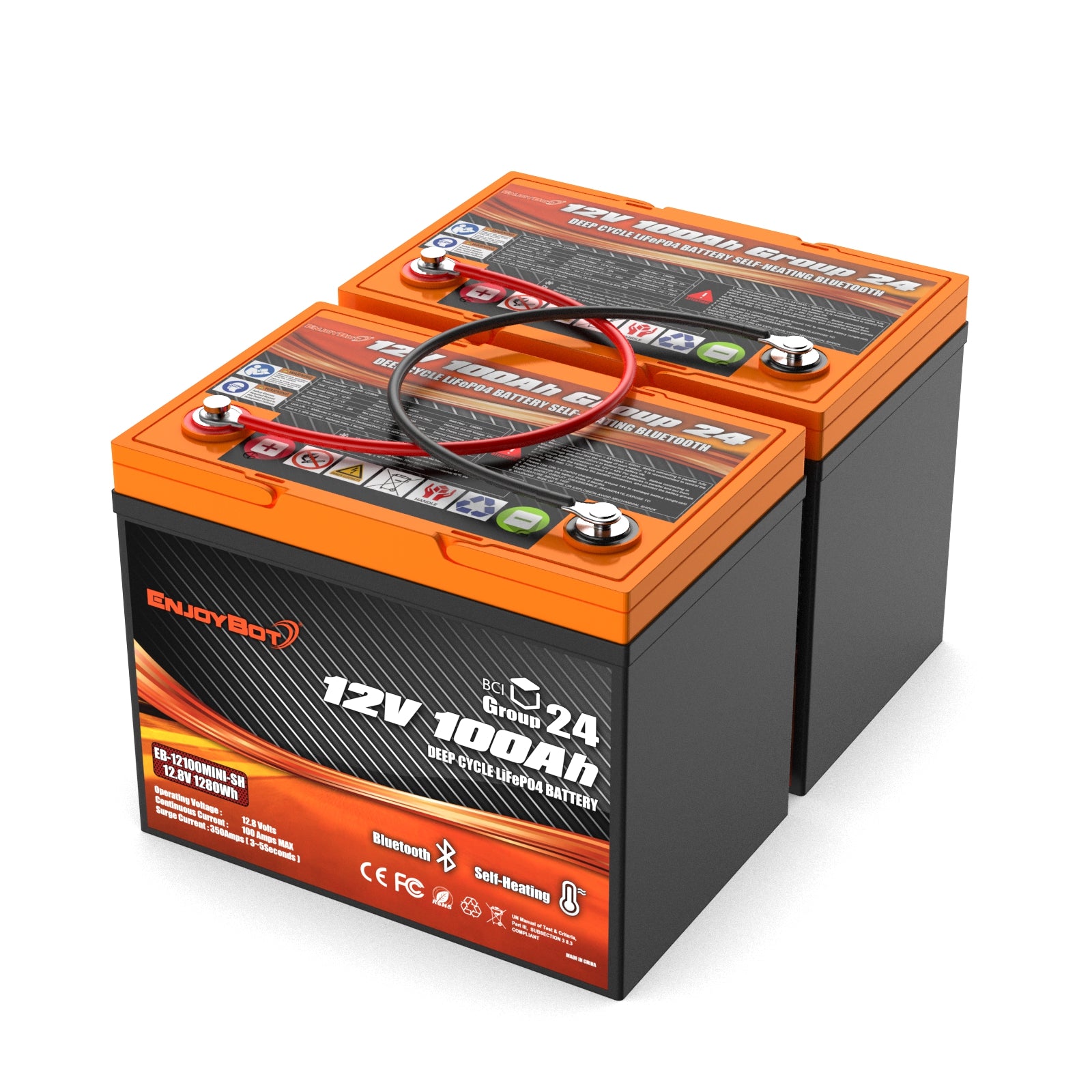 12V200Ah Enjoybot Lithium Battery(2 12V100Ah batteries in parallel) | Group 24