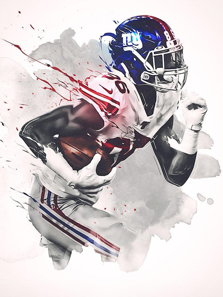 NFL-Diamond Painting-DIY Round Full Drill-New York Giants