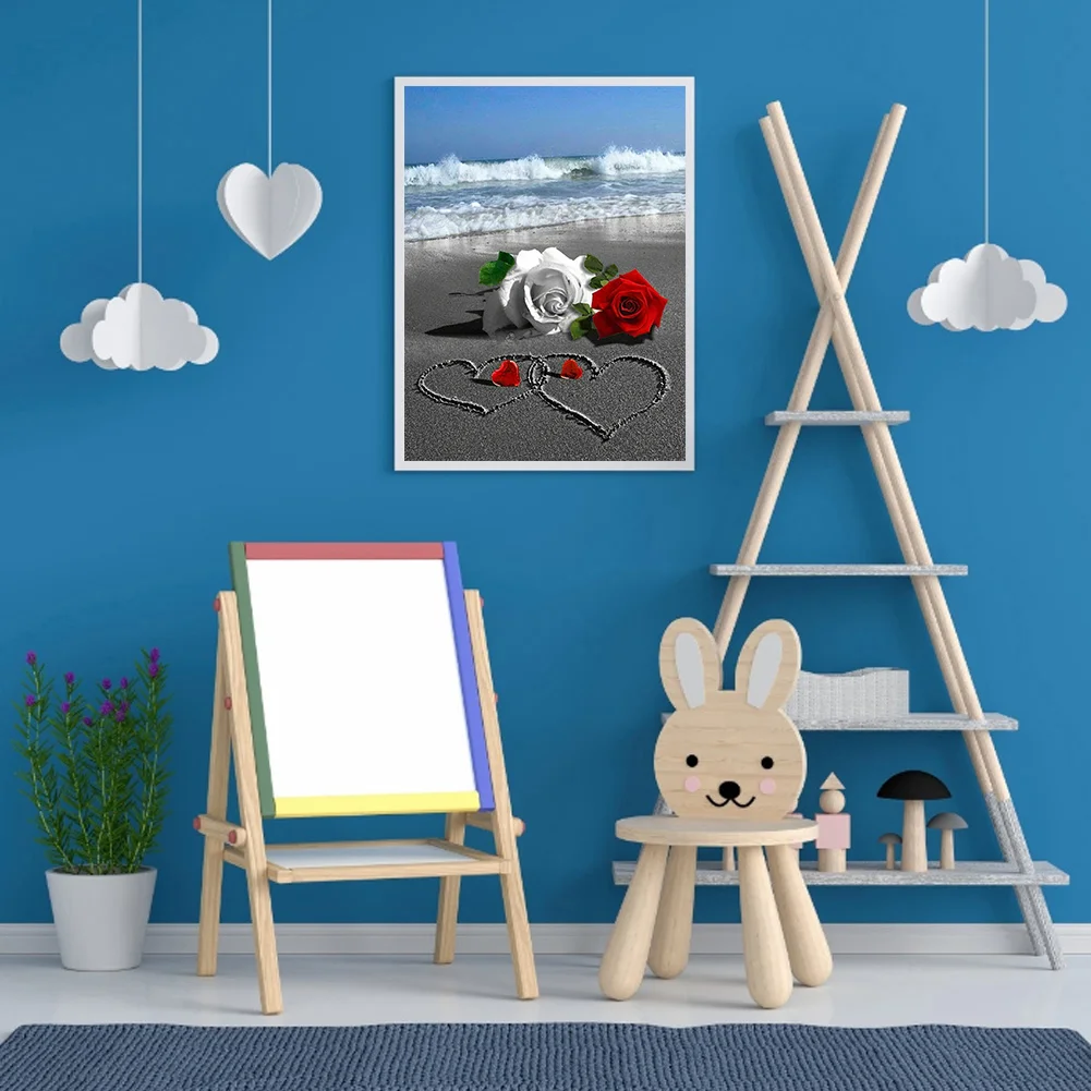 Diamond Painting - Full Round Drill - Valentine Love Rose(30*40cm)