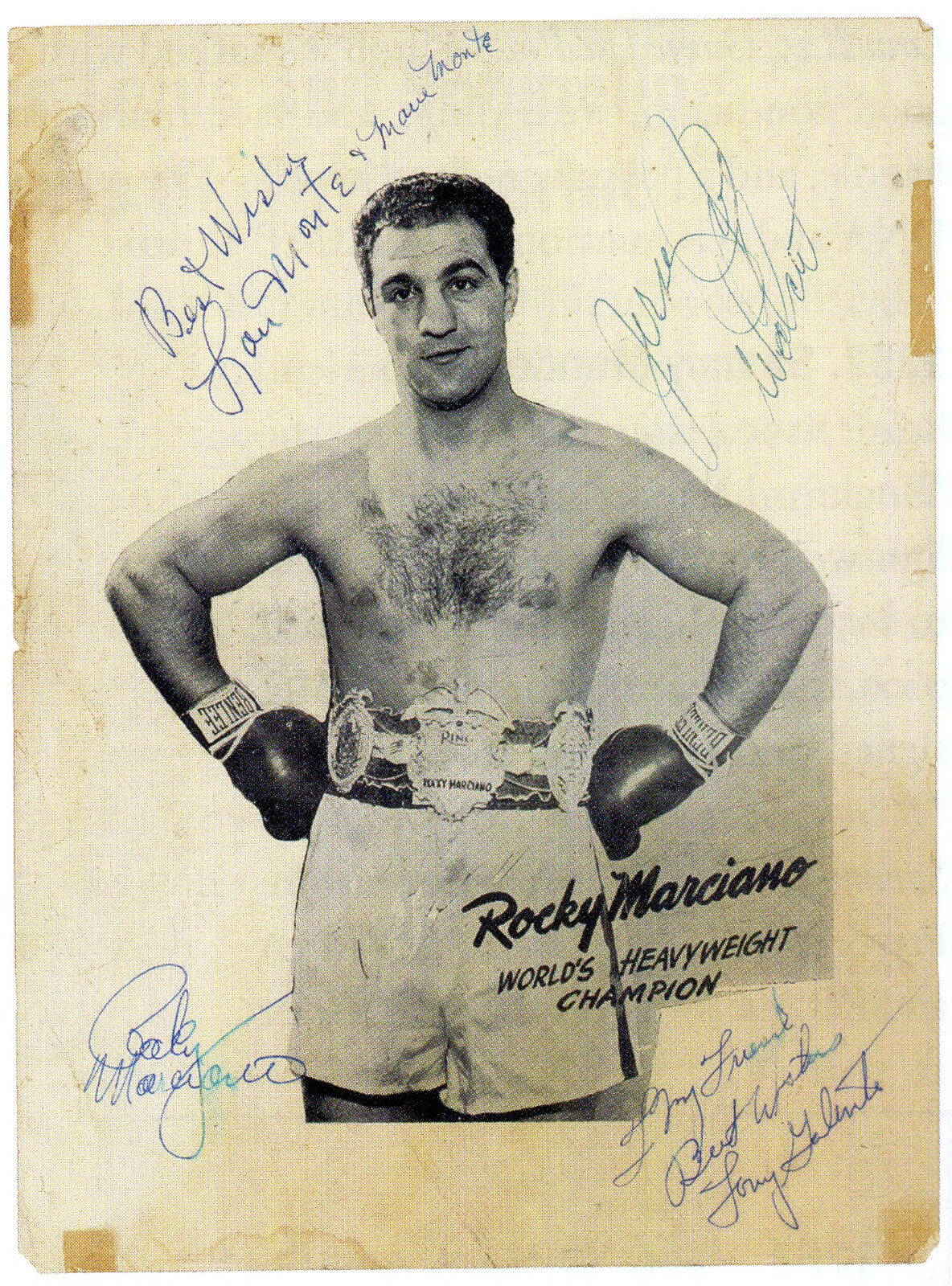 ROCKY MARCIANO Signed Photo Poster paintinggraph - WORLD HEAVYWEIGHT BOXING CHAMPION preprint