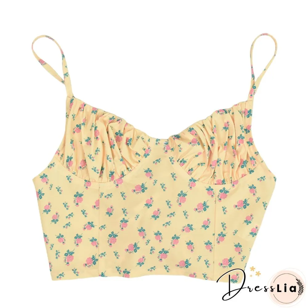 Fashion Women Sleeveless Floral Crop Top Stylish Lace Backless Tank Vest Summer Bandage