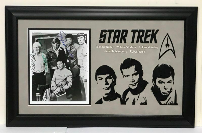 STAR TREK ORIGINAL CAST Photo Poster painting SIGNED LEORARD NIMOY, WILLIAM SHATNER, ROBERT WISE