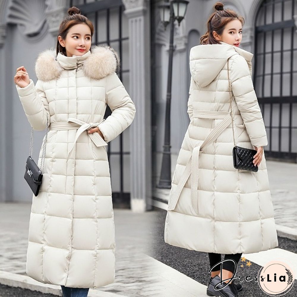 New Fashion Women's Winter Down Coat Clothes Cotton-Padded Thickening Down Casual Winter Coat Long Jacket Down Parka XS-3XL