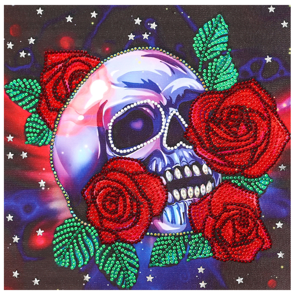 

Skull And Rose - Crystal Special Shaped Diamond Painting - 30*30CM, 501 Original