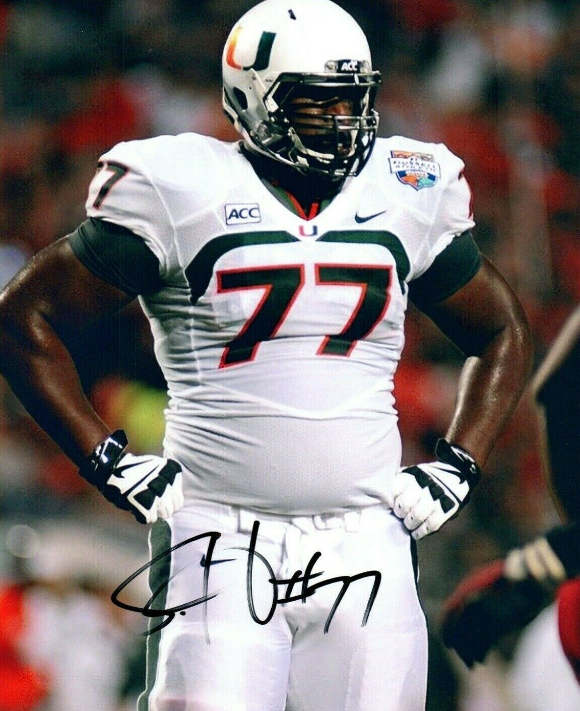 Seantrel Henderson Miami Hurricanes Signed 8x10 Photo Poster painting Autographed COA 2