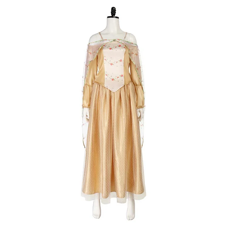 Padme Naberrie Amidala Meadow Yellow Dress Outfits Cosplay Costume