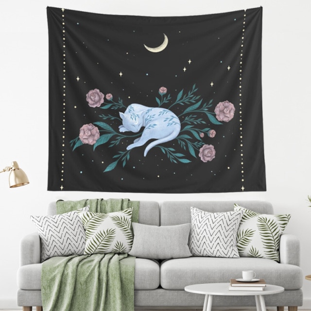 

Wall Tapestry - Moon Flower Butterflies-150*130cm, 501 Original