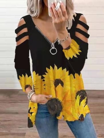 Women Half Sleeve V-neck Solid Color Dress