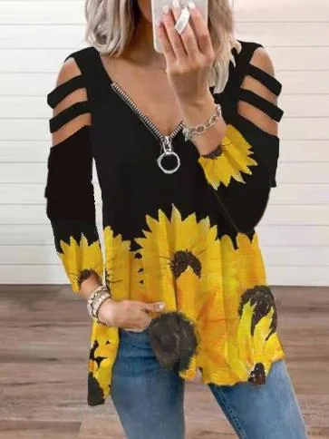 Women Half Sleeve V-neck Solid Color Dress