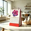 2027 New DIY Diamond Painting Flower Desk Calendar Set 12-Month Flip Calendar Design Monthly Planner Office Desktop Decor