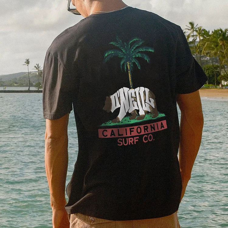 Men's Seaside Vacation Casual T-shirt 4dfc