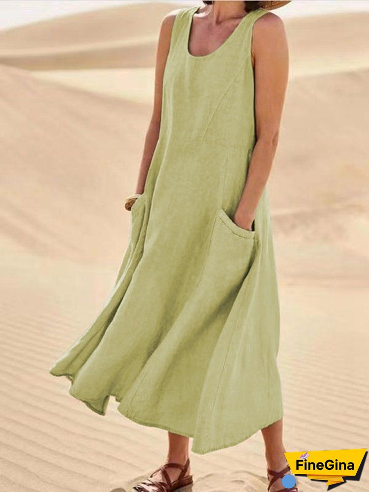 Regular Fit Cotton Blends Casual Dresses