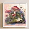 Mushrooms And Books - 11CT Stamped Cross Stitch 50*50cm/19.69*19.69in