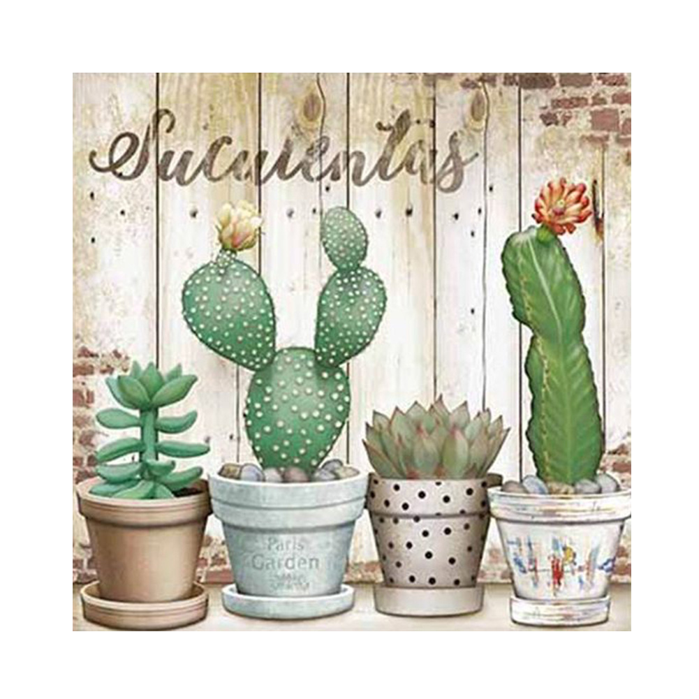 

Cute Cactus - Round Drill Diamond Painting - 30*30CM, 501 Original