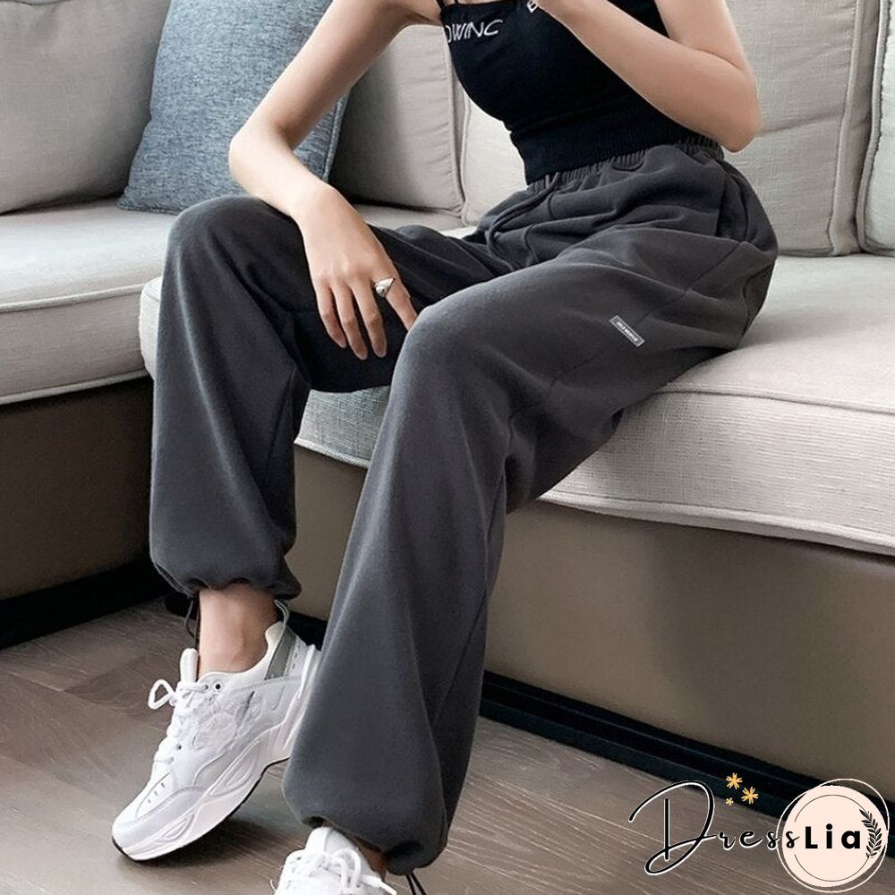 Plus Size White Gray Sweatpants Women Autumn Baggy Loose Women Sports Thicken Pants Warm Winter Trousers Joggers Streetwear