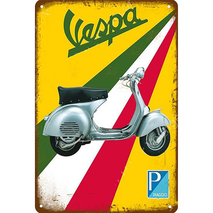 Moto Vespa - Enseigne Vintage Métallique/enseignes en bois - 20*30cm/30*40cm
