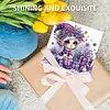 6pcs Diamond Painting Purple Elf Greeting Cards Congratulations Cards & Gifts