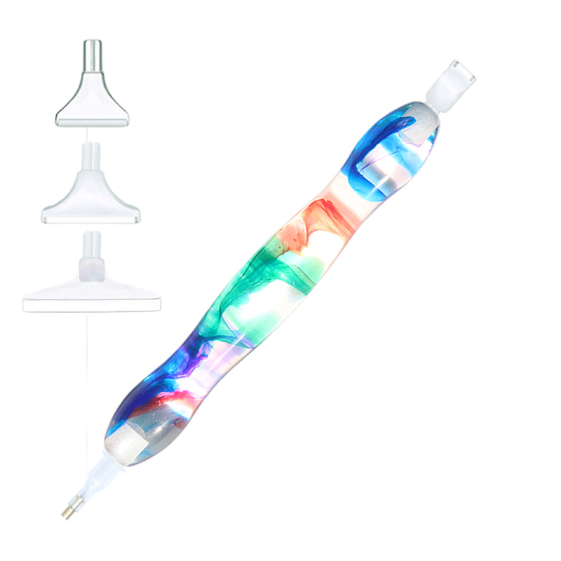 

5D Resin Diamond Painting Pen with 5 Plastic Replacement Tips (Colorful), 501 Original