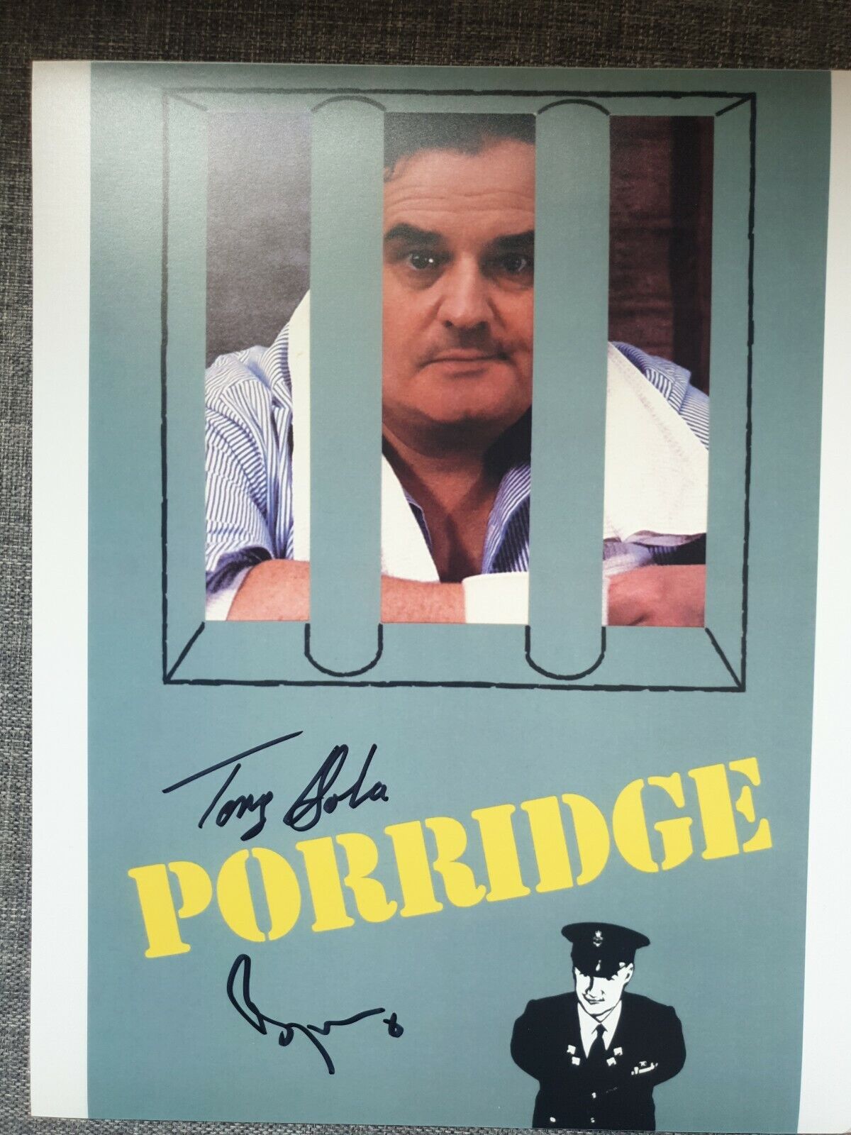 Tony osoba,Christopher biggins porridge,genuine hand signed10x8 Photo Poster painting coa 1579