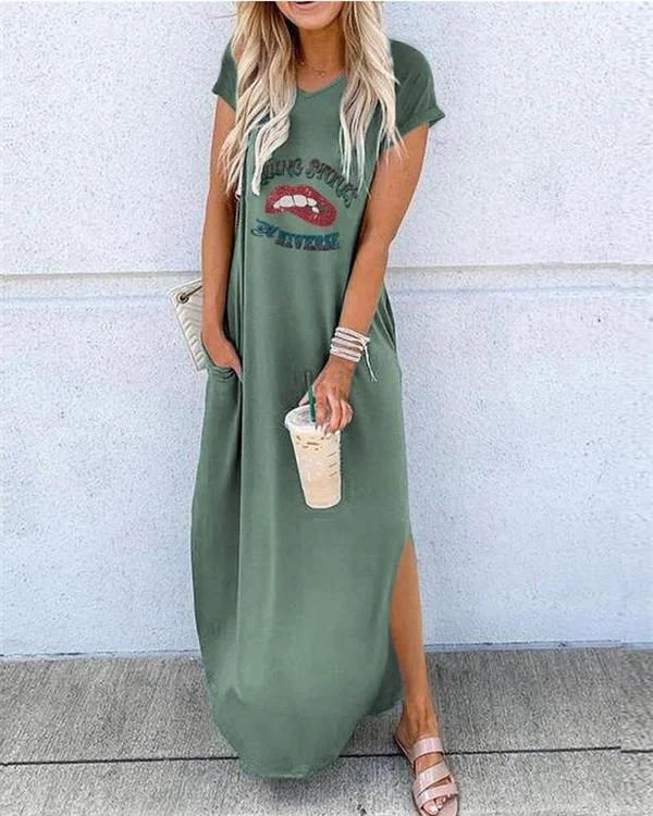 Short Sleeve Bohemian Fashion Summer Holiday Dresses