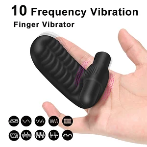 G-Spot and Clitoral Stimulating Finger Sleeve Vibrator for Orgasmic Massage and Masturbation