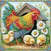 (US Only)4Pcs Chicken - Diamond Painting - Partial Special Shaped Drill (Canvas|30*30cm)