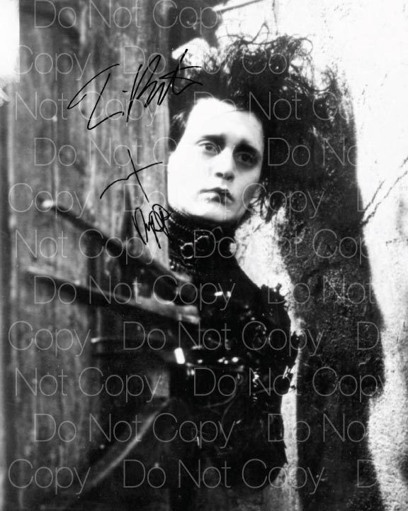 Edward Scissorhands signed Depp signed 8X10 print Photo Poster painting poster art autograph RP