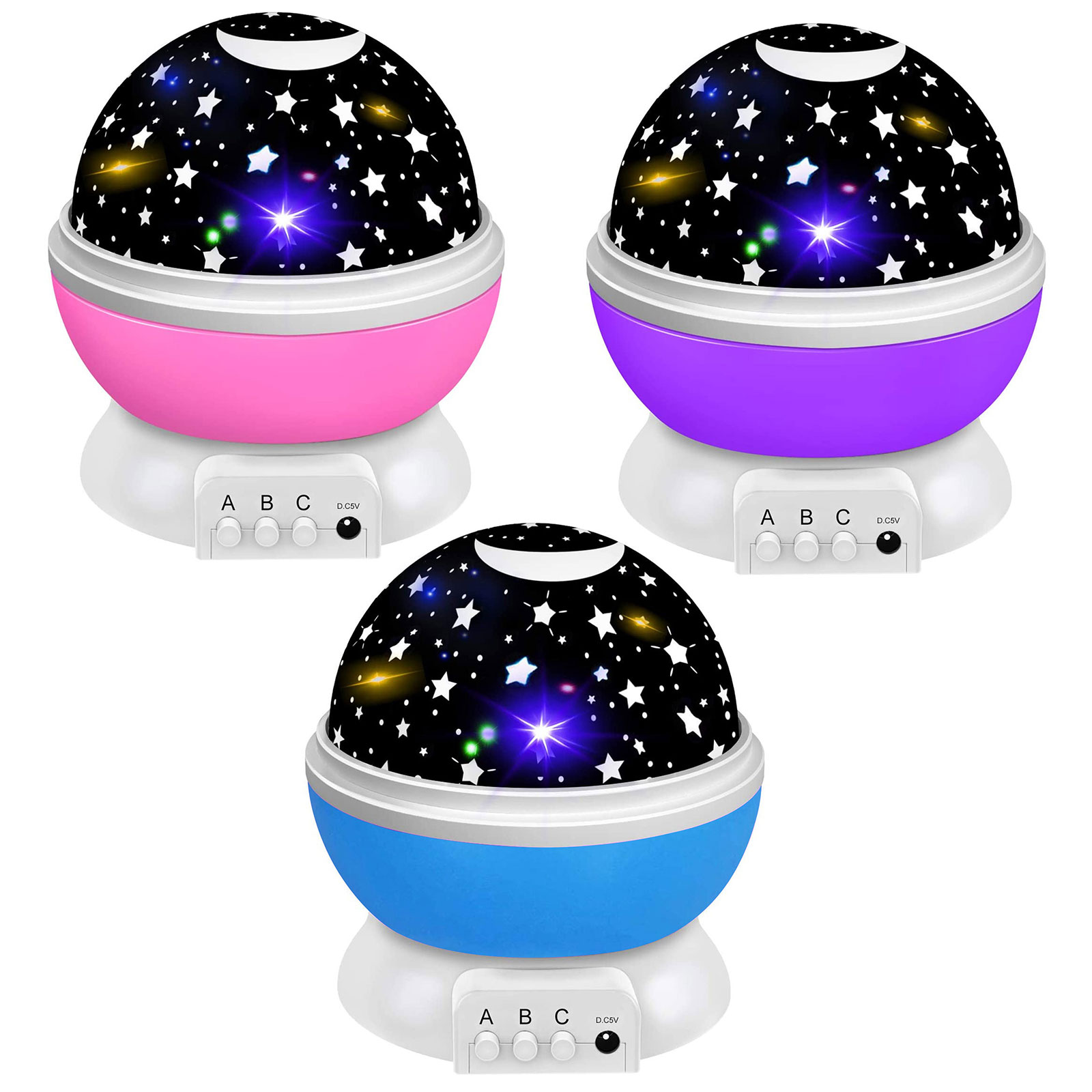 

Star Projector Night Light for Kid Rotating Starry Projection LED Lamp Gift, Purple, 501 Original