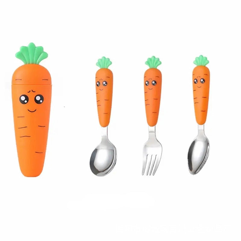 Cute Carrot Stainless Steel Tableware 1 Piece