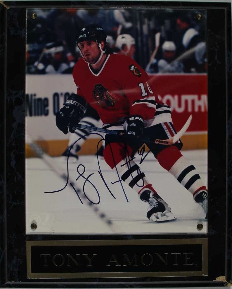 Tony Amonte Signed Autographed Plaqued Glossy 8x10 Photo Poster painting - Chicago Blackhawks