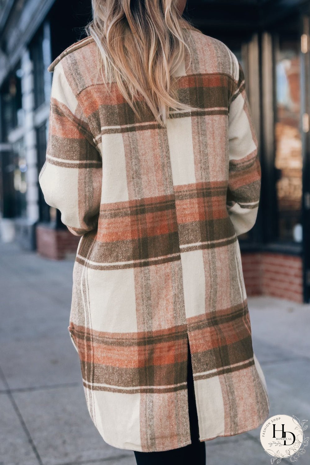 Warm Plaid Shirt Jacket for Fall