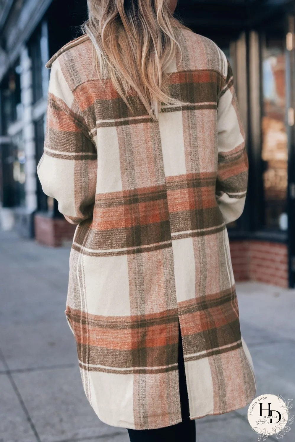 Warm Plaid Shirt Jacket for Fall