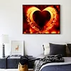 (5 Sizes) Fire Heart-Full Square Diamond Painting