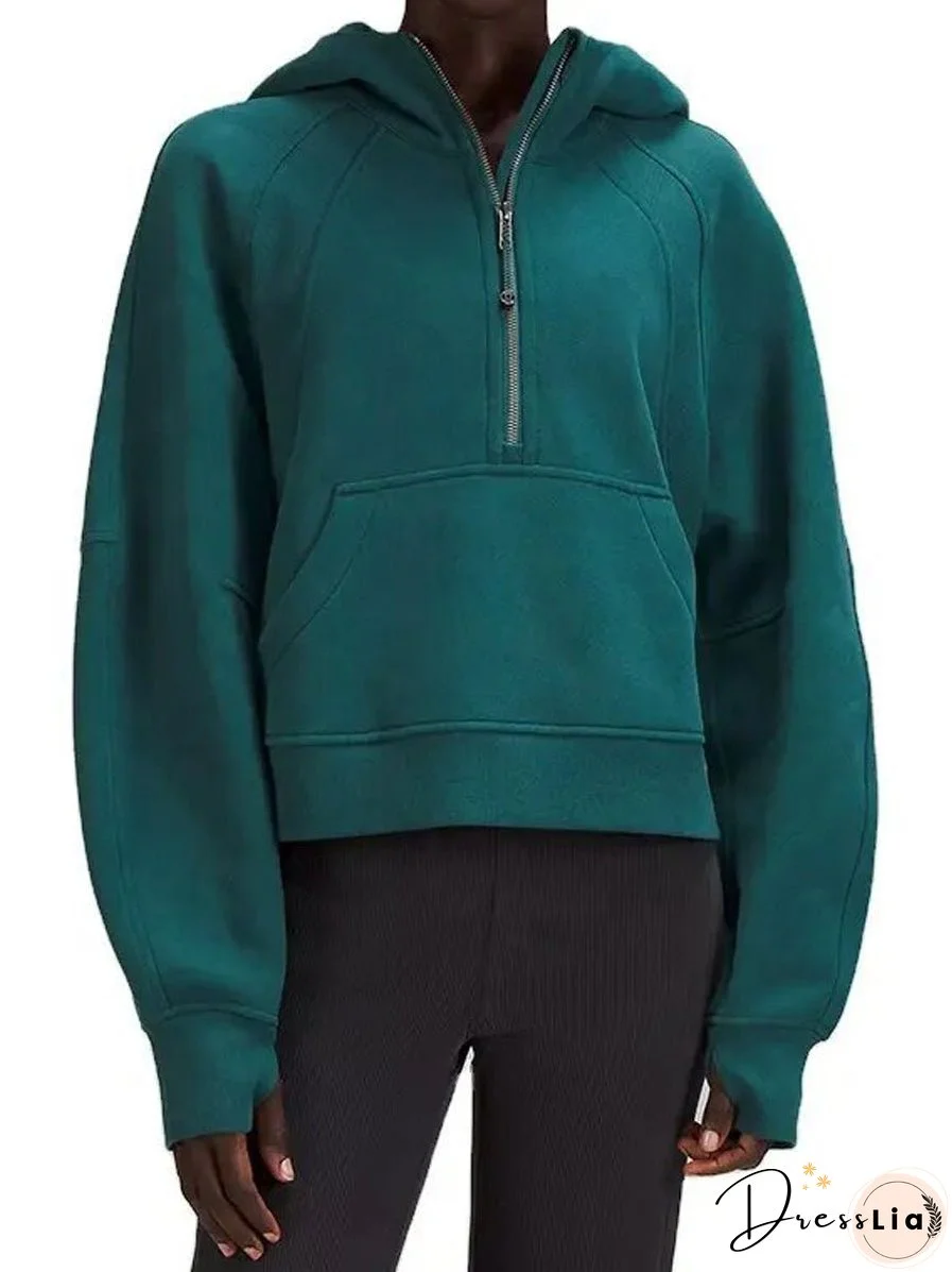 Trendy Oversized Fleece Pullover Long Sleeve Hoodie