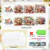 (US Local)6pcs Diamond Painting Greeting Cards DIY Diamond Art Cards Arts Crafts (Bouquet)