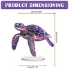 (US Local)5D DIY Special Shape Diamond Painting Desk Ornament Purple Animals Decor Kit