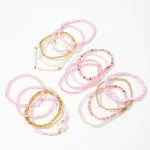 Boho Colorful Beaded Multi-layer Rice Bead Shell 17-piece Bracelet Set - Image 7