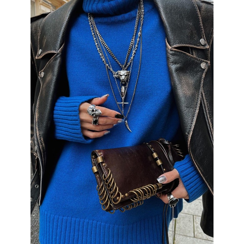 Ootddress Solid Loose Long Sleeve Turtleneck For Women Pullover High Street Slim Elegant Patchwork Sweater Top Oversized Sweater New
