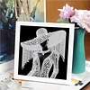 Lady Special Shape Partial Drill Dimond Art Paintings with Plastic Frame 17x17cm