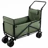 [US Local Warehouse] 2-in-1 Wagons Carts Foldable 440lbs Capacity Folding Chair Cart with All-Terrain Wheels Beach Wagon for  Sports Garden Camping (Green)