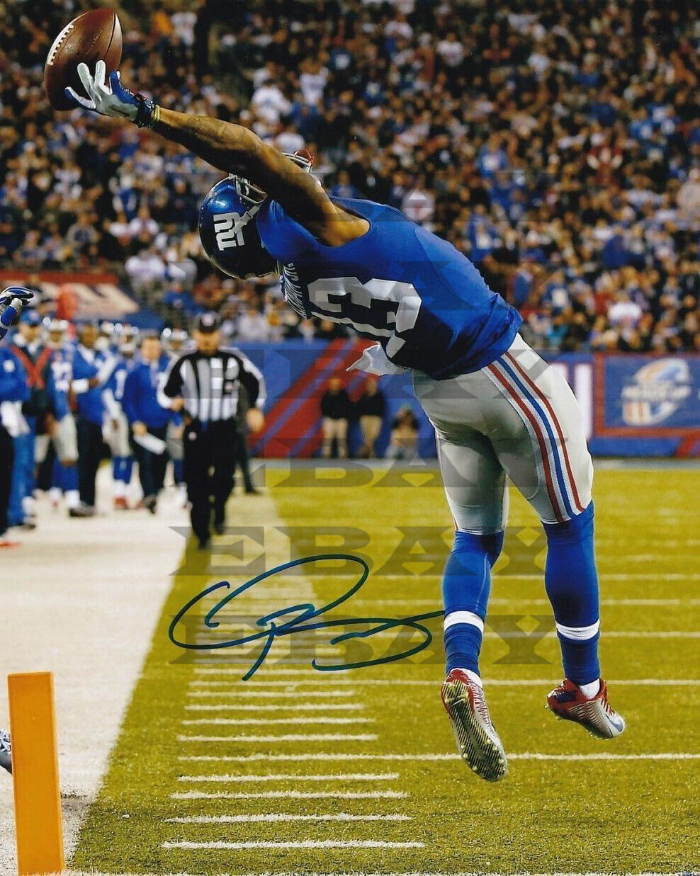 ODELL BECKHAM JR Giants Signed 8x10 autographed Photo Poster painting Reprint