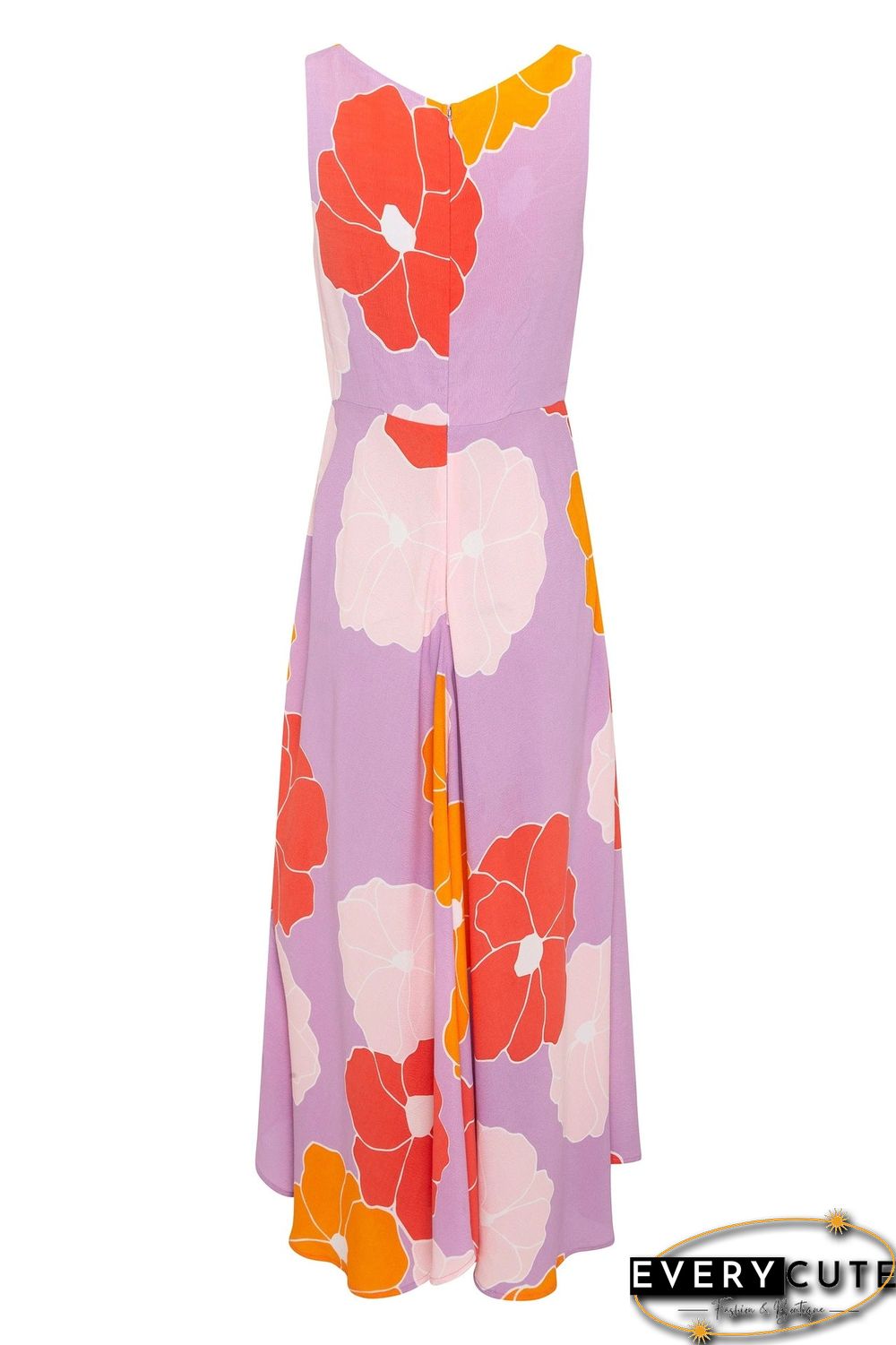 Fashion Print Sleeveless Beach Maxi Dress