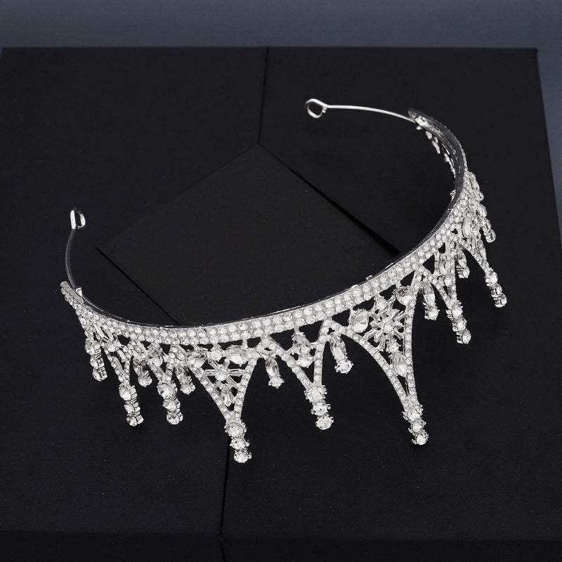 Bridal Crown Earrings Suit Temperament Ladies Dress Accessories Shape Birthday Cake Crown