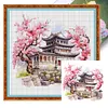 Peach Blossom Pavilion-11CT Stamped Cross Stitch 40*40cm/15.75*15.75in tapestrymarket