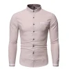 Casual Mandarin Collar Long Sleeve Shirt