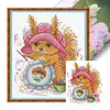 (Multi Style)Butterfly-Partial Embroidery 2 Strands 14CT Stamped Cross Stitch-45*35CM