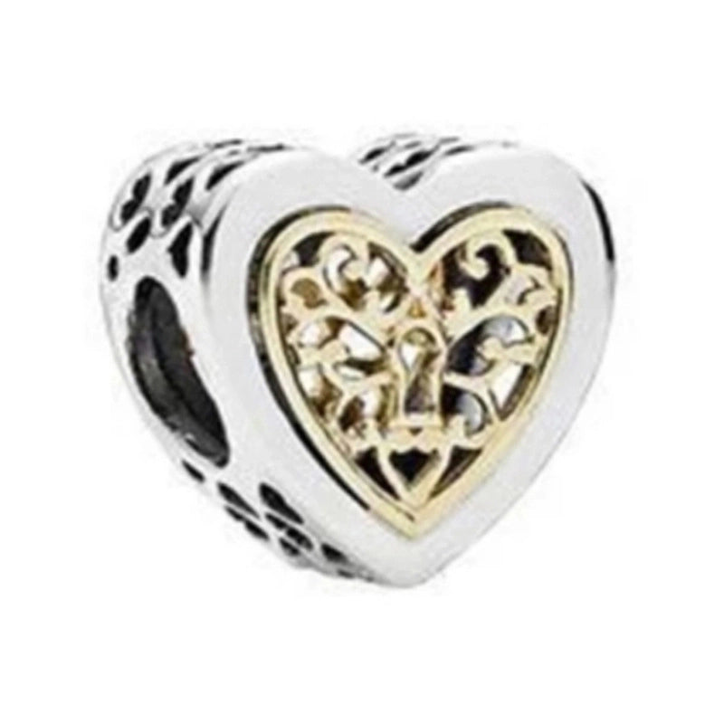 1 PC/Package Metal Rhinestones Plating Inlay Polished Pendant Beads