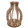 Imprim&eacute; l&eacute;opard tridimensionnel en bois - Vase artisanal 5d bricolage