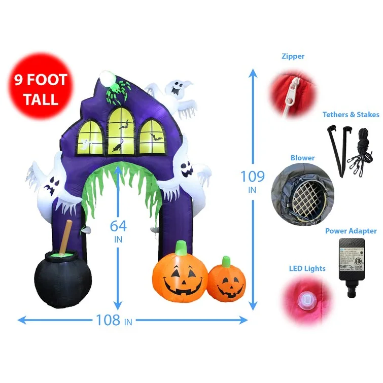 Castle with Pumpkin and Ghost Archway